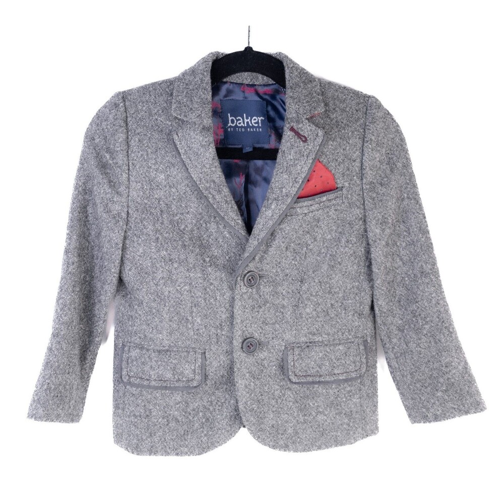 Baker by Ted Baker Toddler Blazer Sport  Coat Jacket Blazer Sz 3Y Casual 2-Buttn